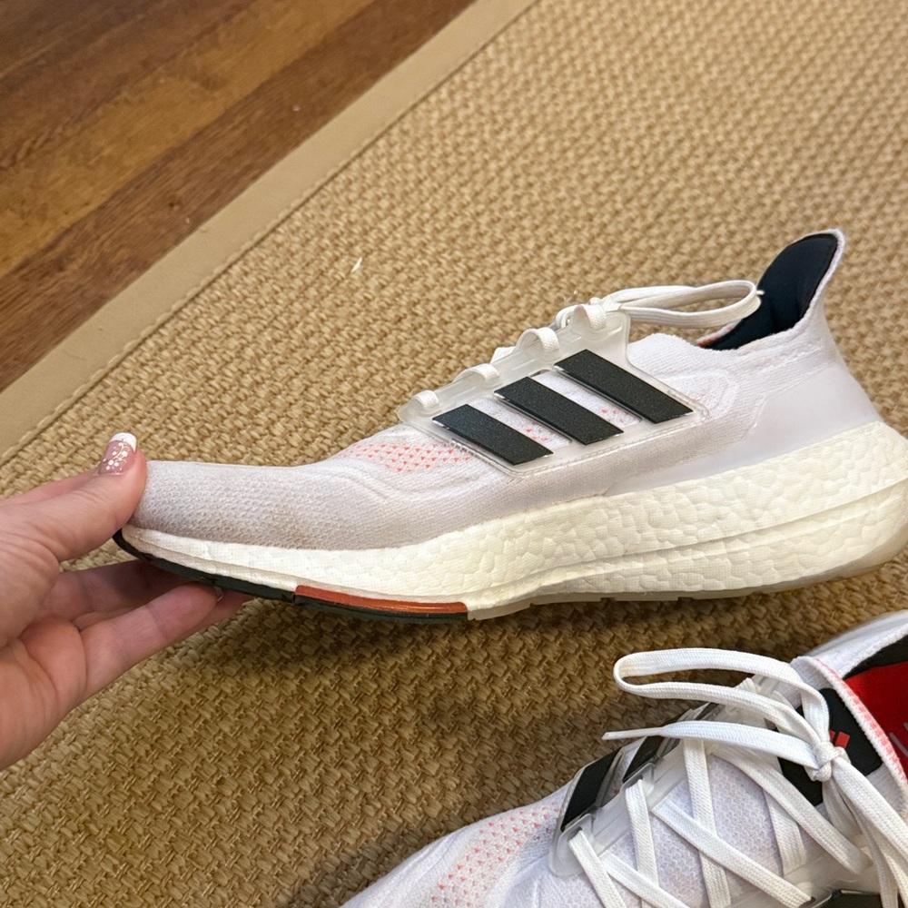 Adidas white, black and orange ultraboost sneaker - Picture 6 of 10